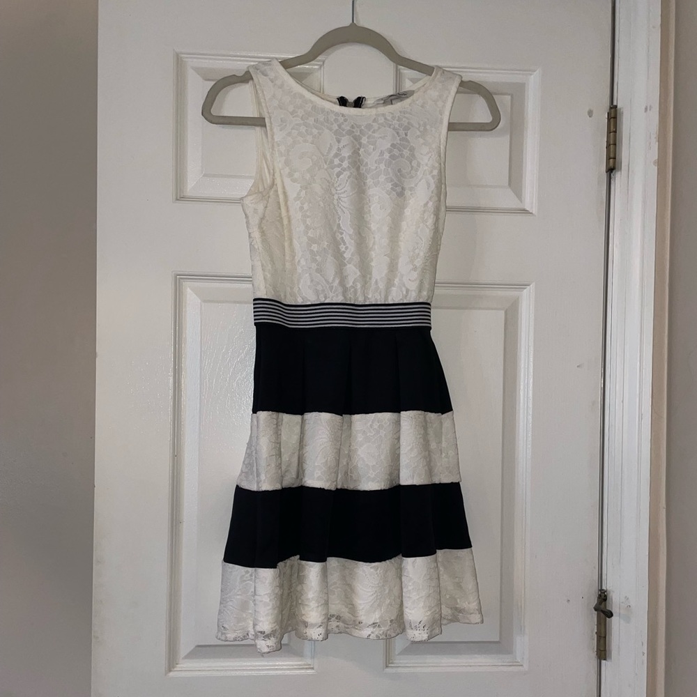 Speechless black and white lace dress